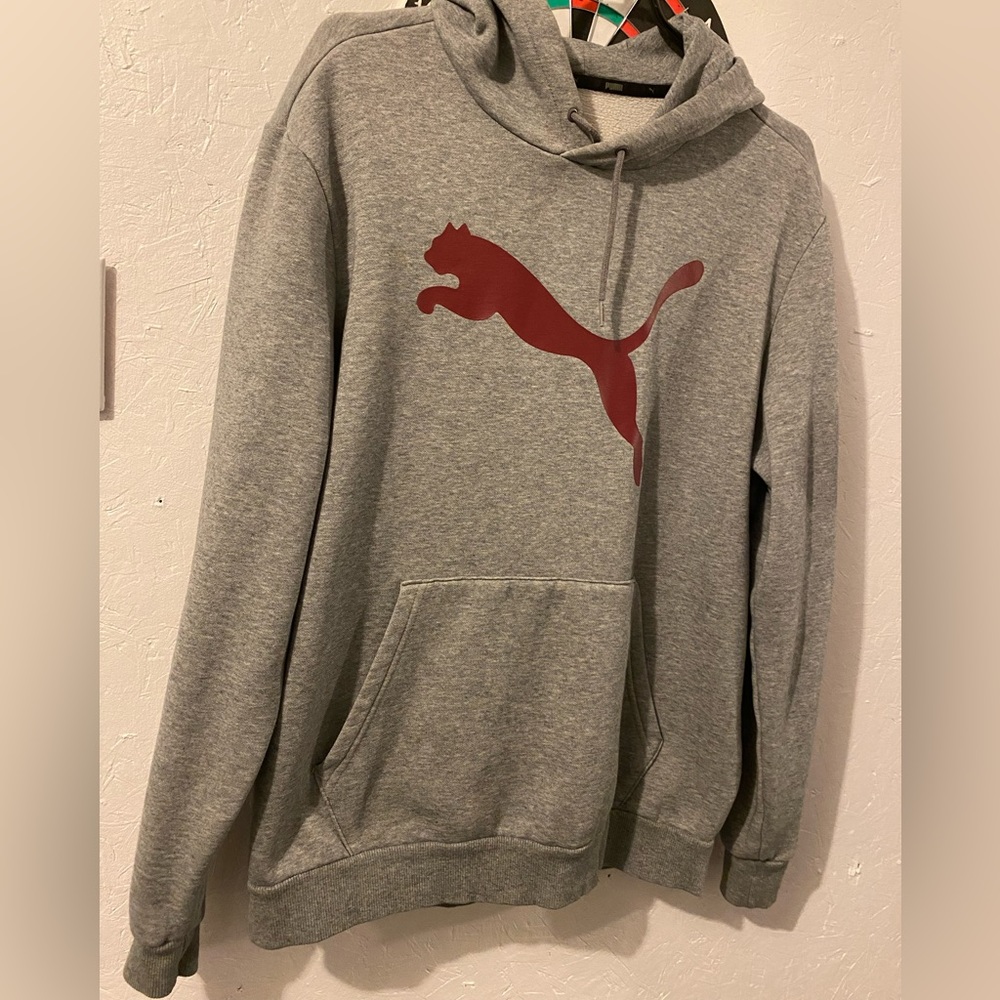 Good quality puma grey hoodie